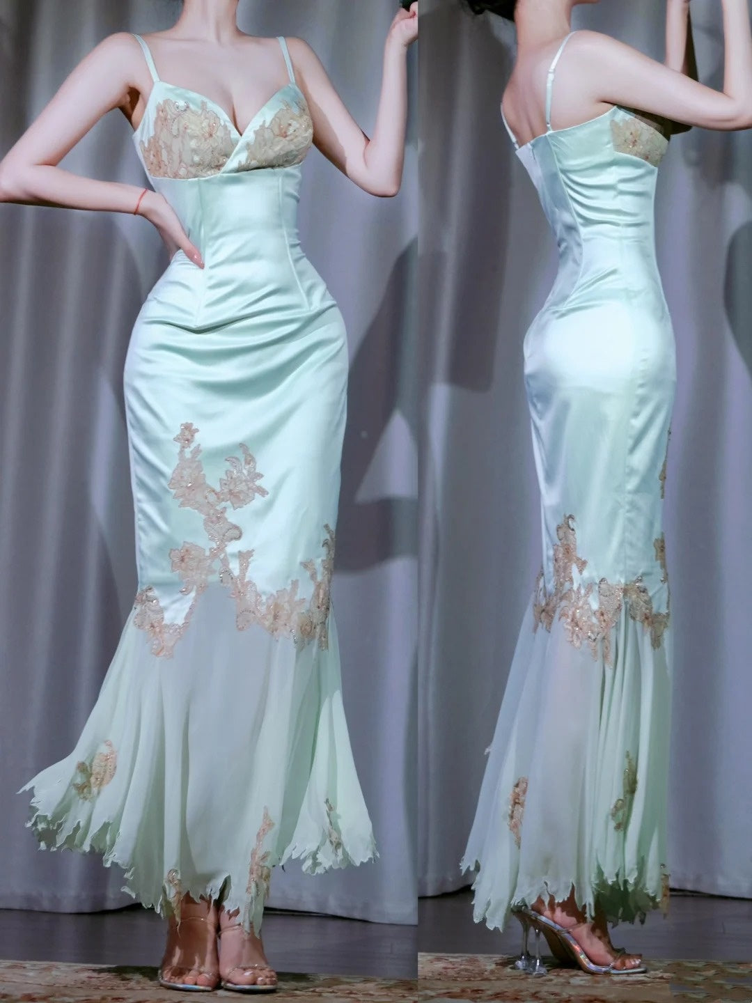 Nouvelle robe de soirée rétro tendance, robe romantique, robe pour un rendez-vous galant, robe longue de soirée gh6518