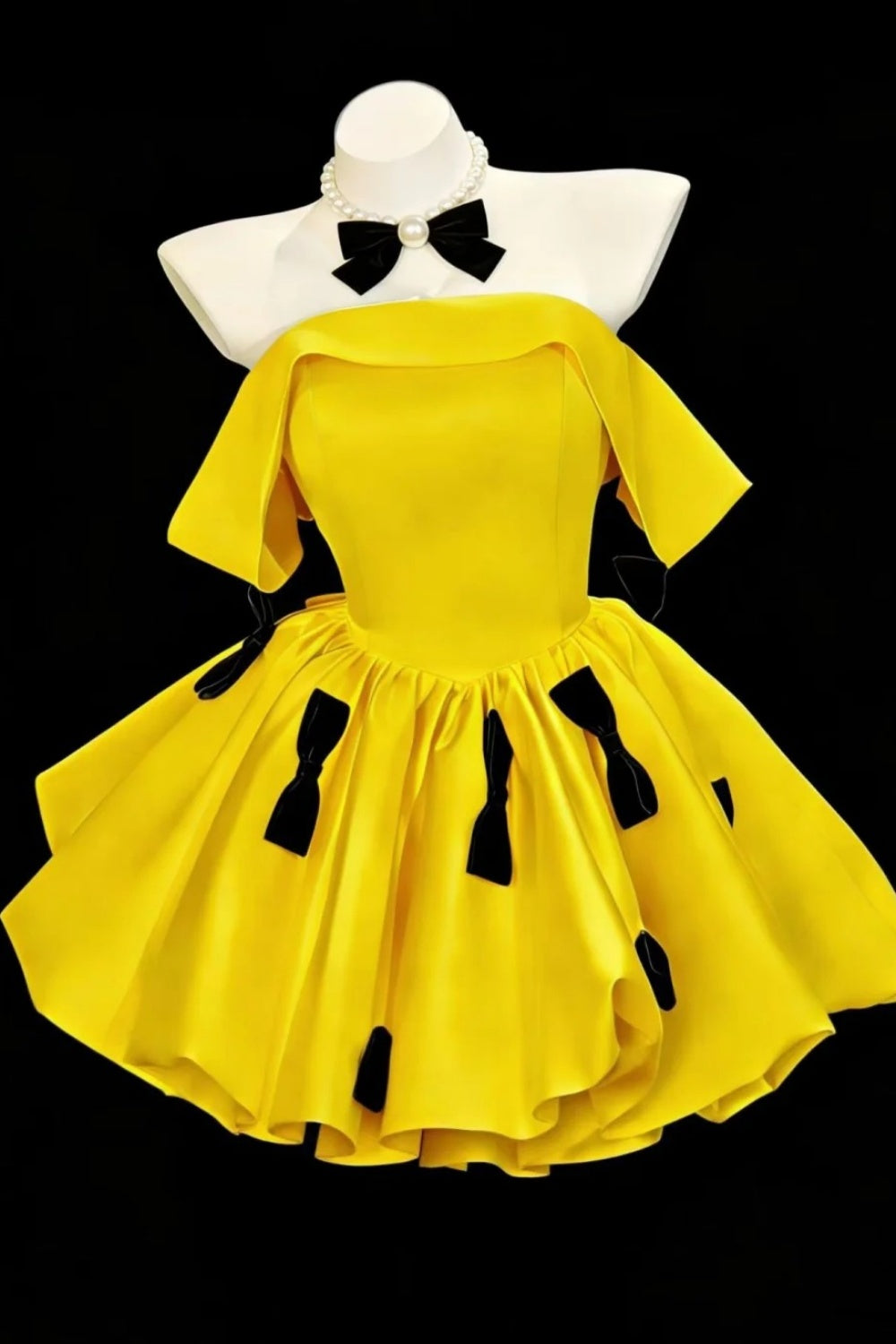 New stylish short satin back-to-school dress/birthday dress gh6833