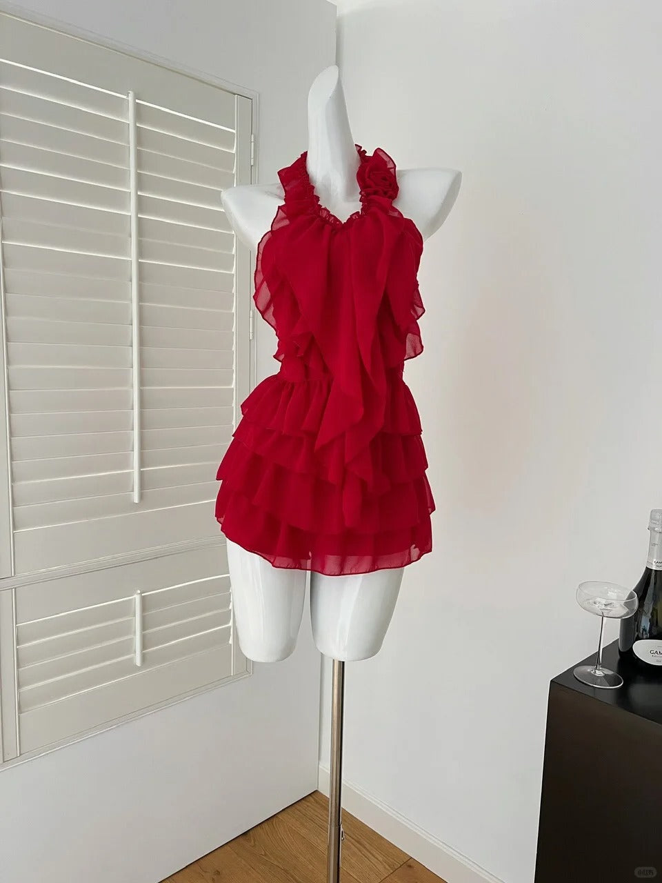 Red floral homecoming dress short chiffon summer beautiful seaside vac girlhomeshops Red floral homecoming dress short chiffon summer beautiful seaside vac girlhomeshops