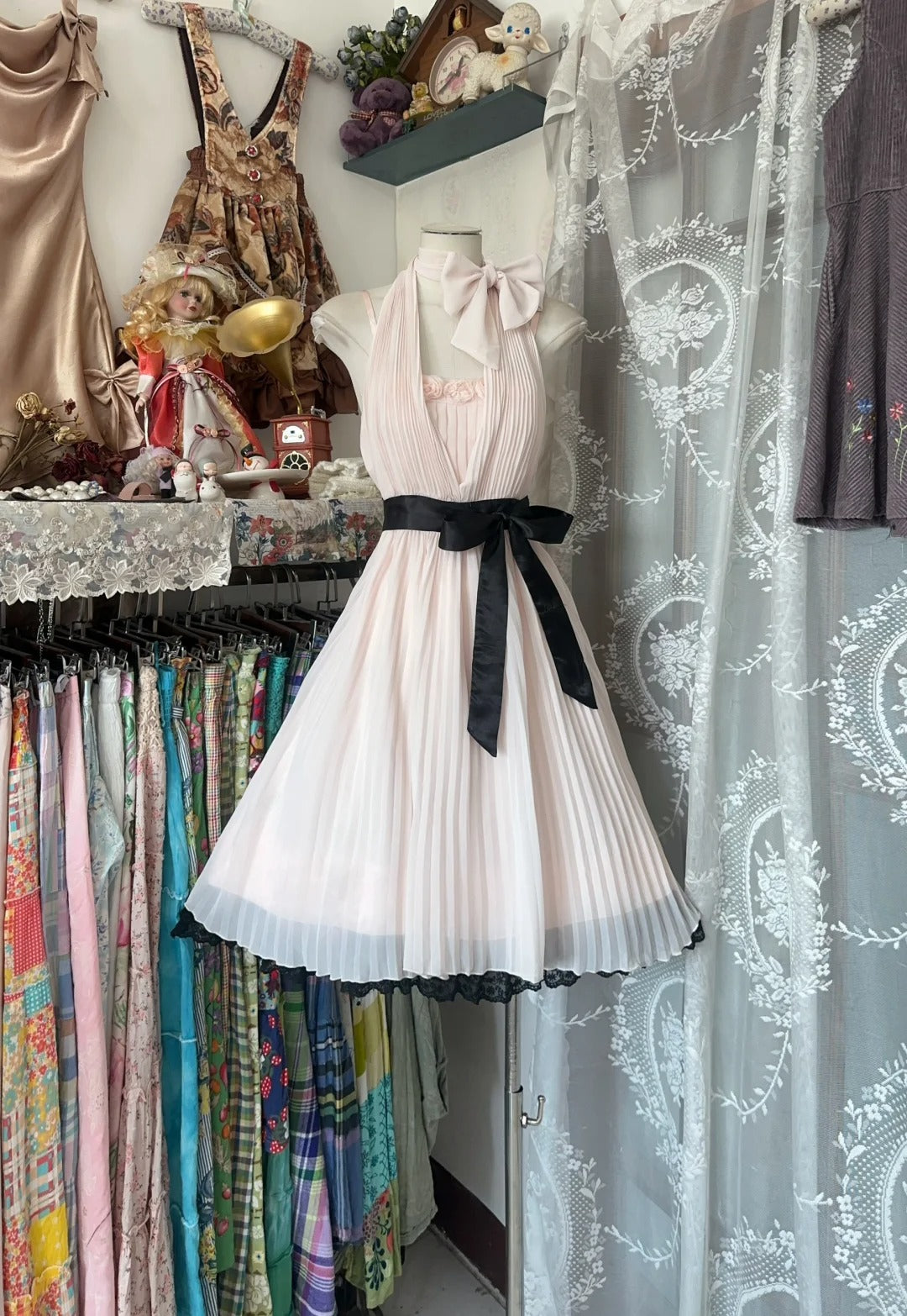 open lace back dress Pink cute charming homecoming dress beautiful short party dress gh4398