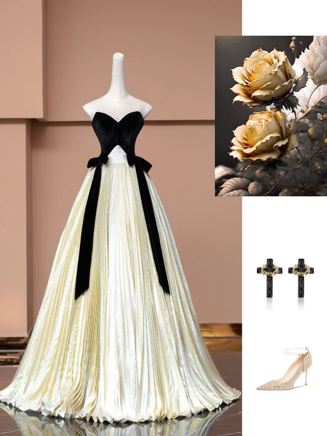 Black velvet stylish elegant satin long prom dress evening dress party dress gh4872