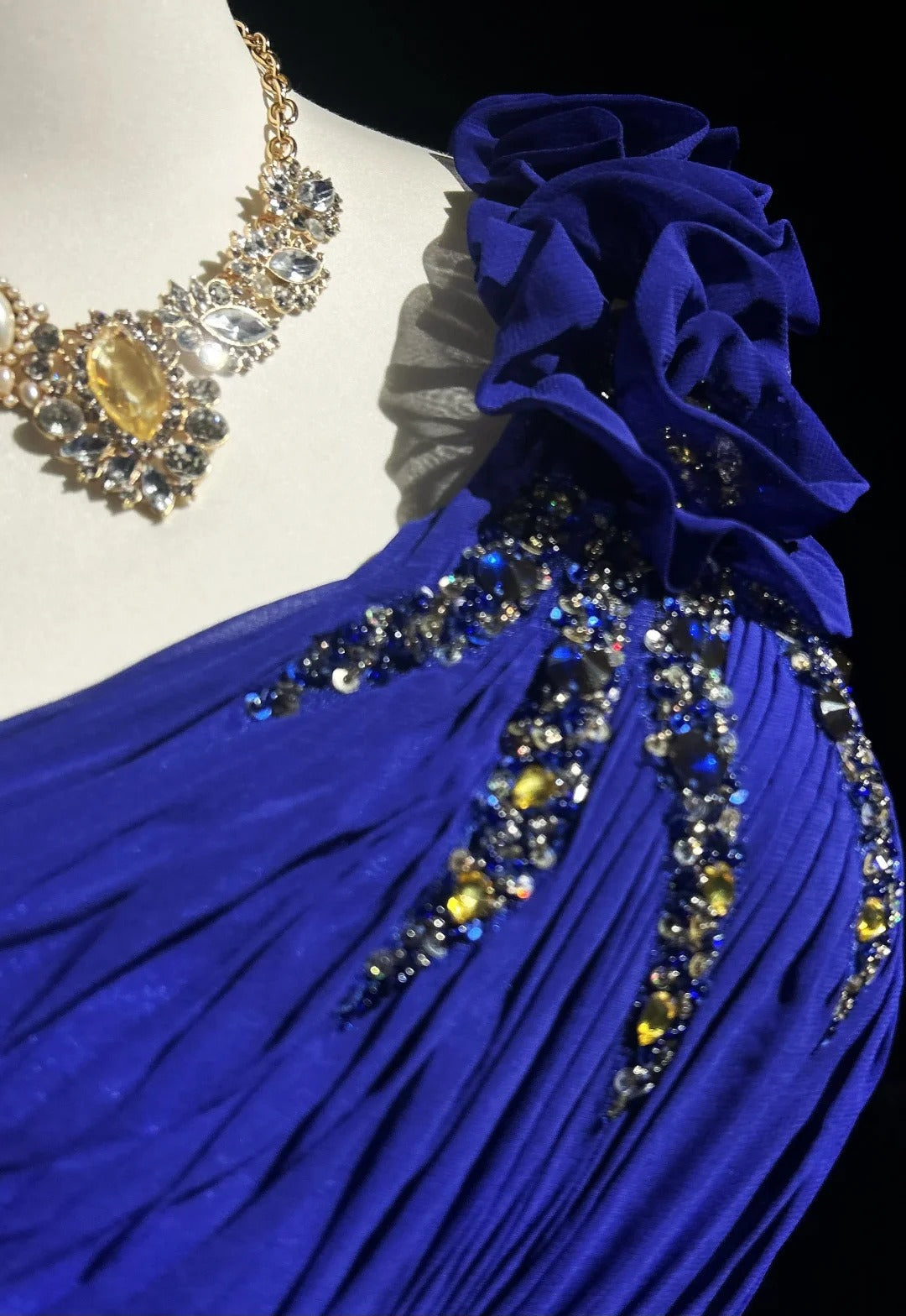 Purple Gorgeous Shiny Elegant Fashion Exquisite Beaded Floral Long Tulle Floor Length Mermaid Ball Gown Evening Gown Prom Dress Party Dress gh3857