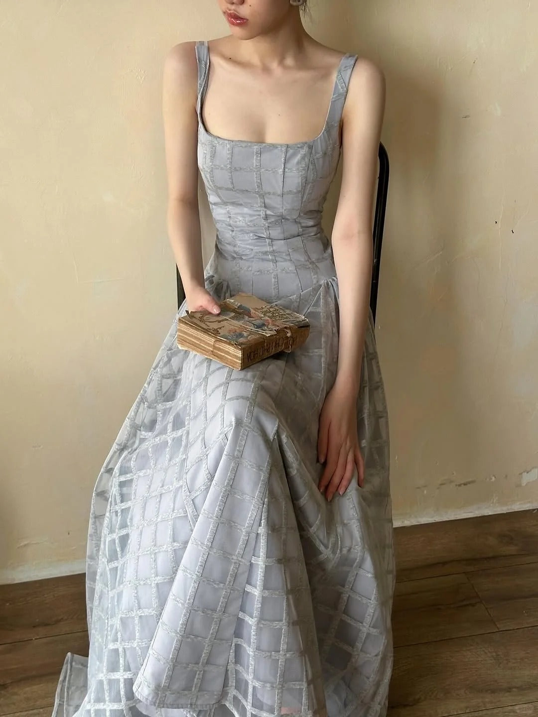 Girlhomeshops - Robe de bal longue en tulle bleu clair, simple et élégante, gh5605