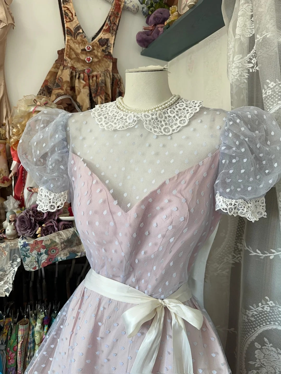 Girlhomeshops-Pink vintage long chiffon Prom Dress Homecoming dress birthday dress gh5230