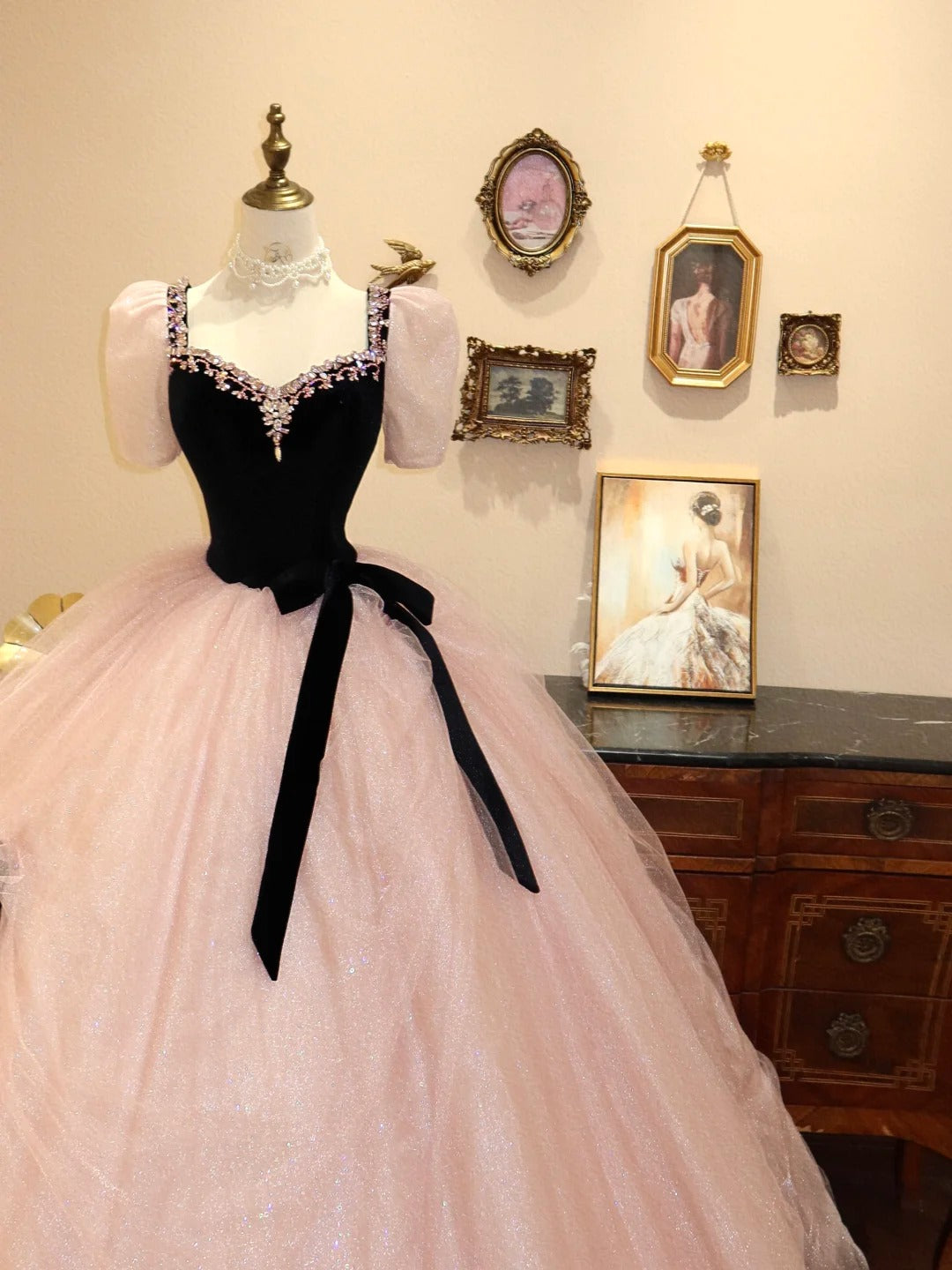 Robe de soirée longue en tulle rose, douce, mignonne, élégante, à la mode, robe de bal, robe de remise de diplôme, robe d'anniversaire, gh4242