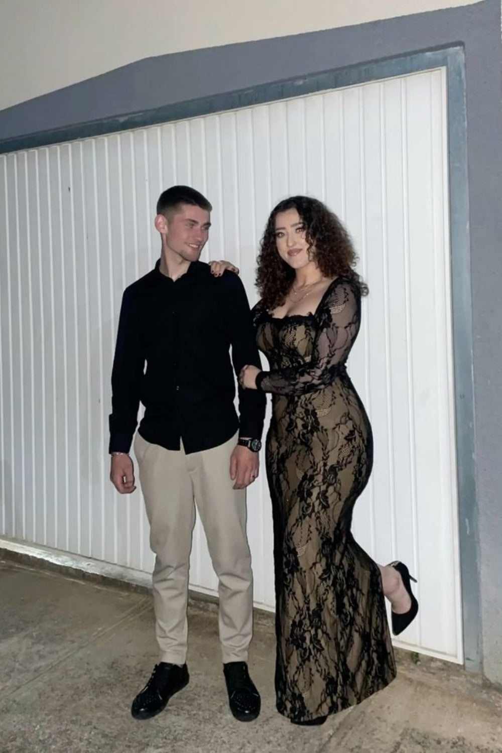 girlhomeshops-🖤Black Lace Long Dress gh6260