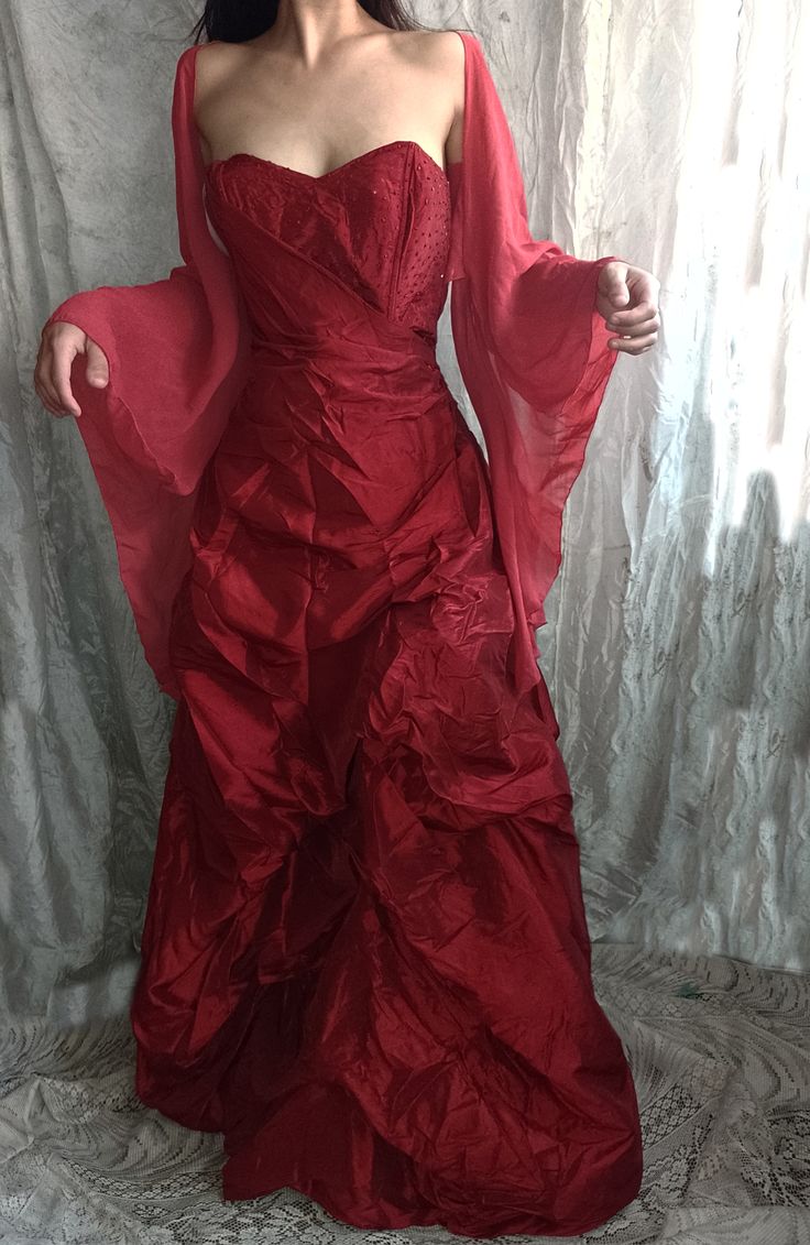 girlhomeshops – Rotes, schlichtes, stilvolles, bodenlanges Ballkleid gh5672