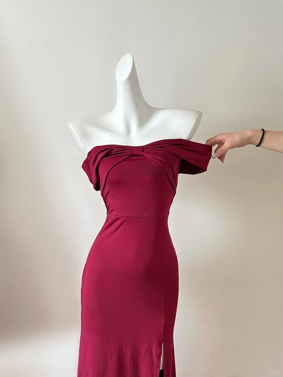 Purple Fashion Elegant Long Satin Sexy Slit Ball Gown Evening Dress Party Dress Prom Dress gh4052