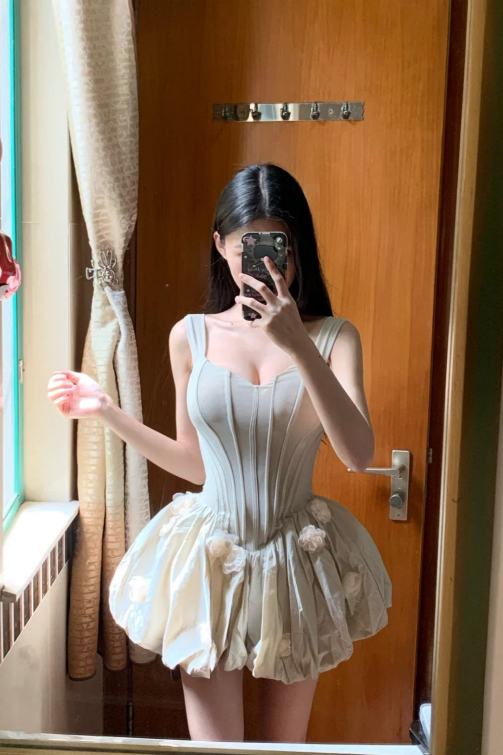 Robe de soirée courte en satin gh6641