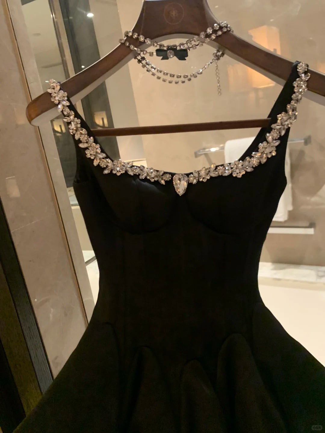 Girlhomeshops-Black short satin princess homecoming dress birthday party dress eighth grade dress gh5298