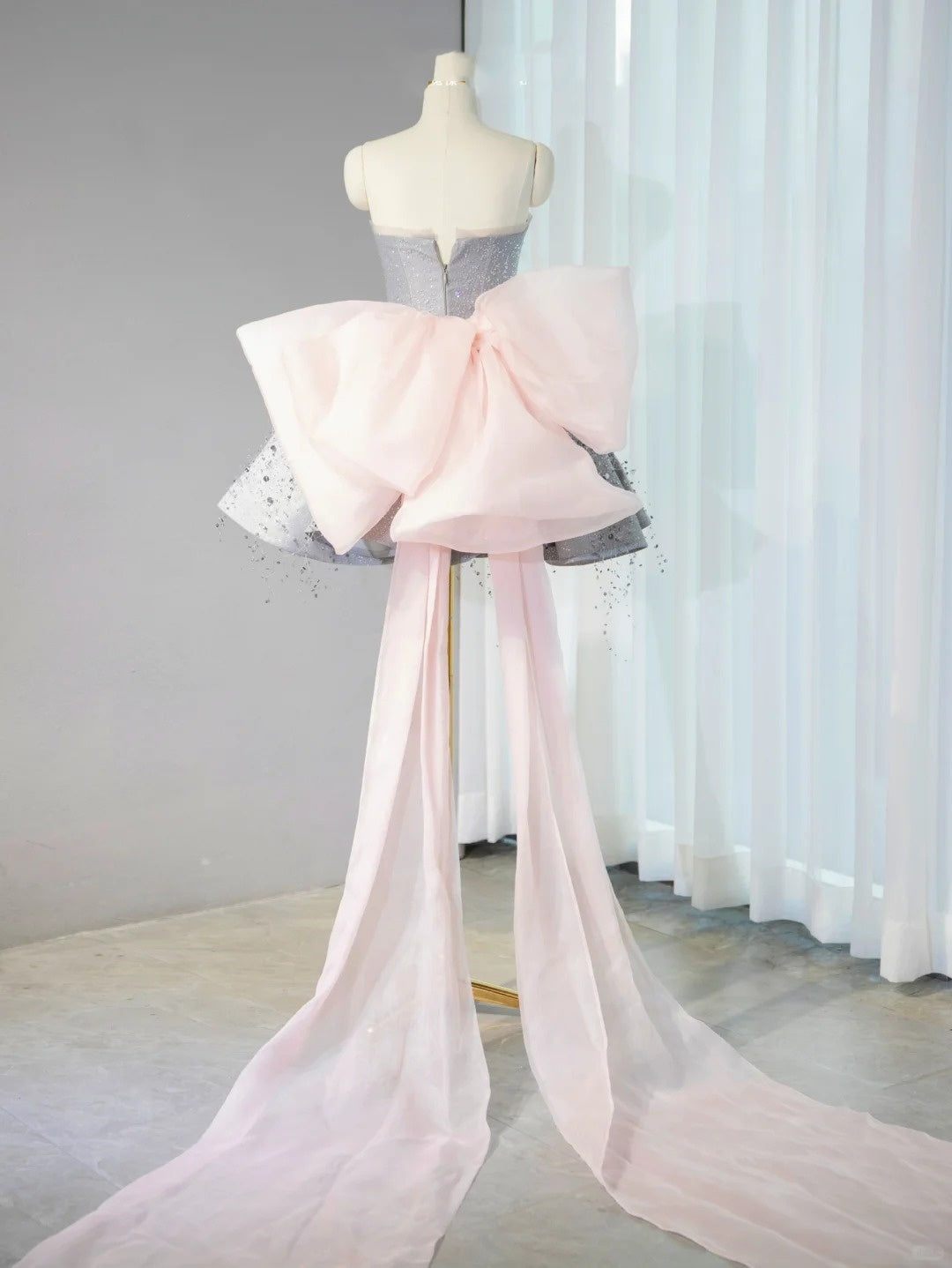 Silbernes funkelndes Homecoming-Kleid, kurze Pailletten, Ballkleid, Abendkleid, Abschlusskleid, Partykleid, gh4555