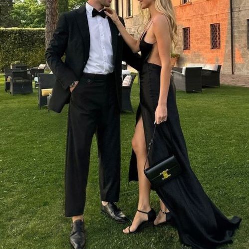 Black Fashion Elegant Long Satin Slit Sexy Ball Gown Evening Dress Wedding Guest Party Dress gh3431