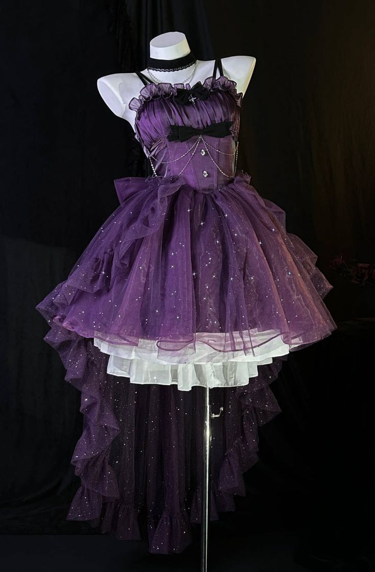 Purple Shiny Sweet Elegant Short Ruffled Tulle Homecoming Dress Prom Dress Party Dress gh4921