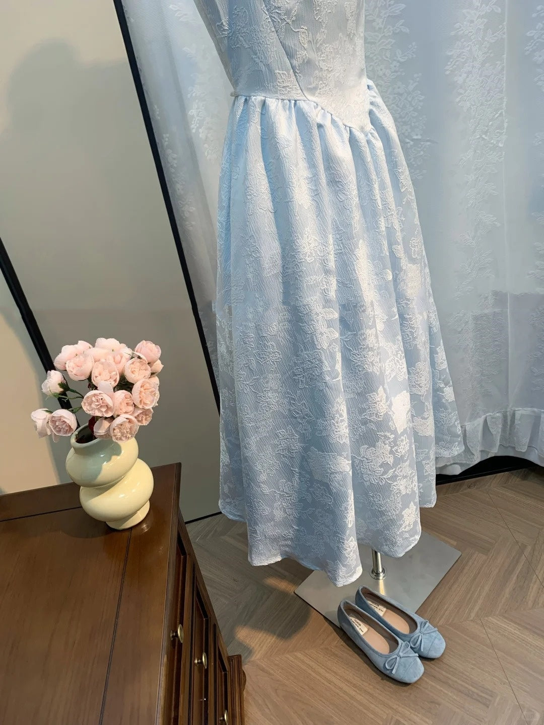 Robe de soirée élégante bleu clair pour fille, longue robe de bal en satin, robe de soirée, robe d'anniversaire, robe de demoiselle d'honneur gh4544