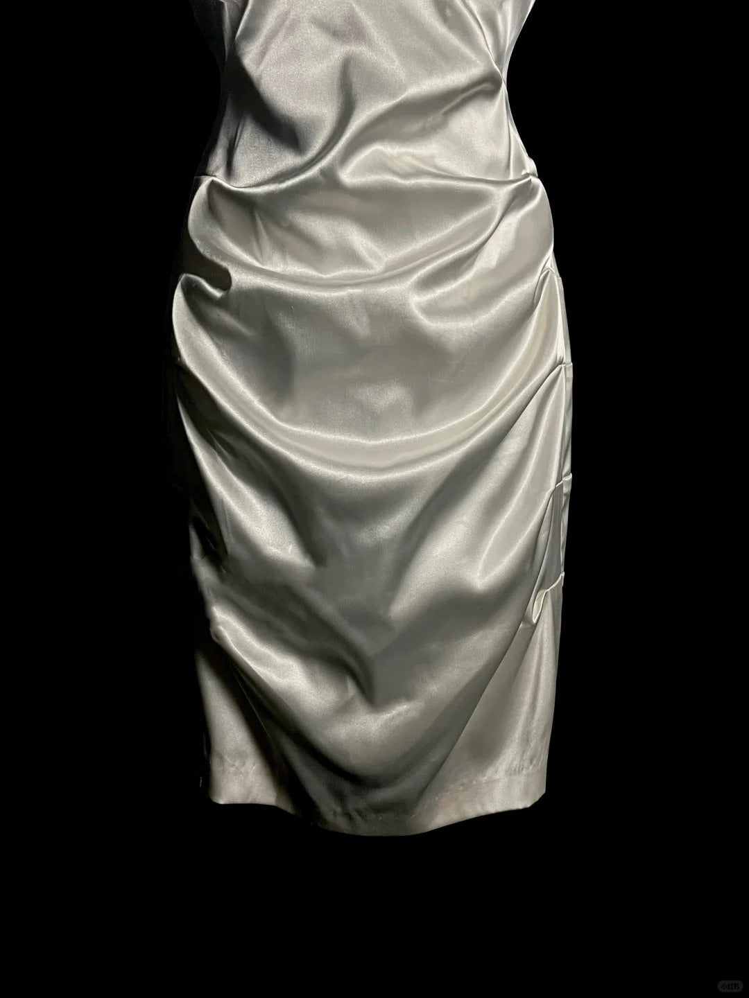 White Shiny Fashion Suspender Short Satin Homecoming Dress Birthday Party Dress gh4264