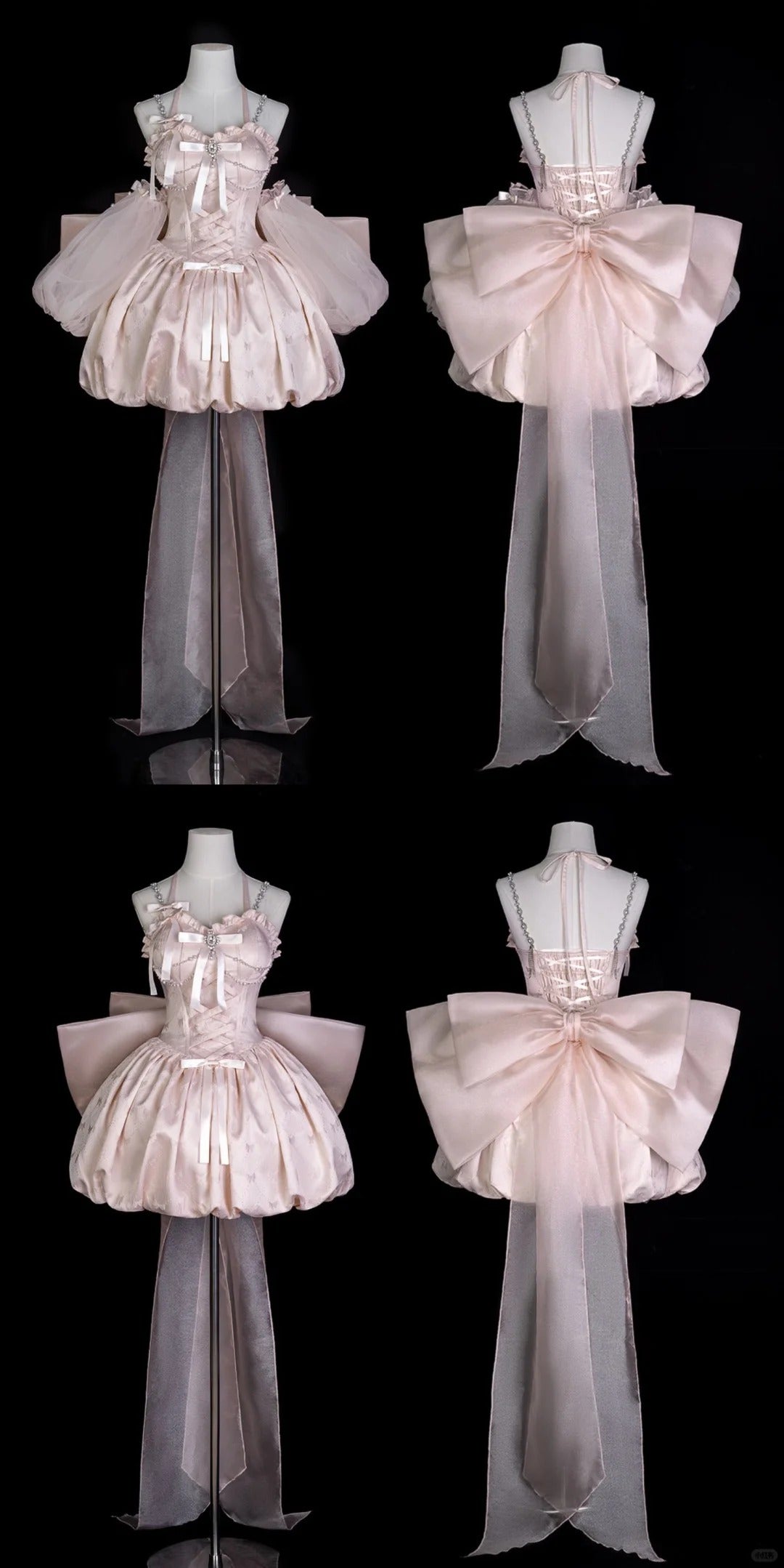 Girlhomeshops-Rosa herzförmiger Ausschnitt, modisches Chiffon-Satin, kurzes Heimkehrkleid, Geburtstagskleid, gh5343