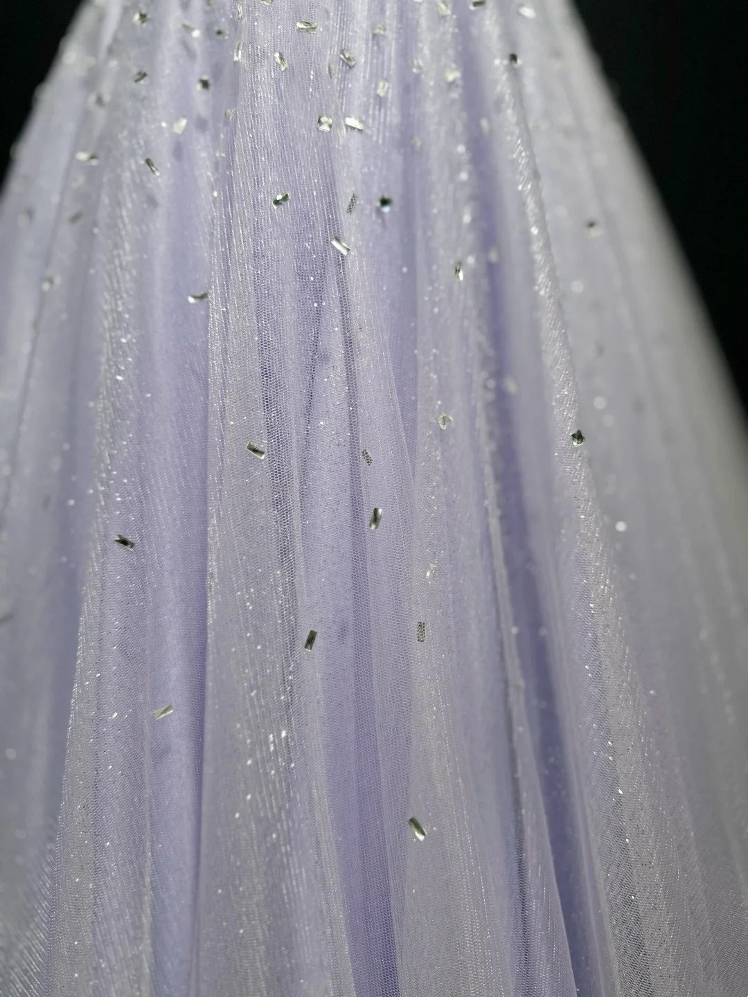 girlhomeshops-Wunderschönes, glänzendes, lavendelfarbenes Strass-Ballkleid, Abschlusskleid, Geburtstagskleid, gh5846