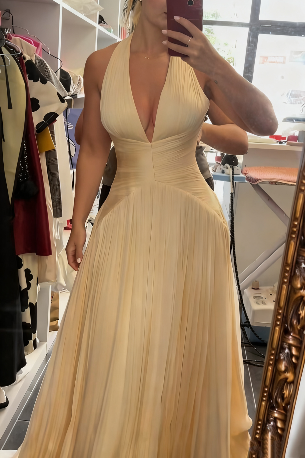 girlhomeshops-Elegant and simple long dress gh6147