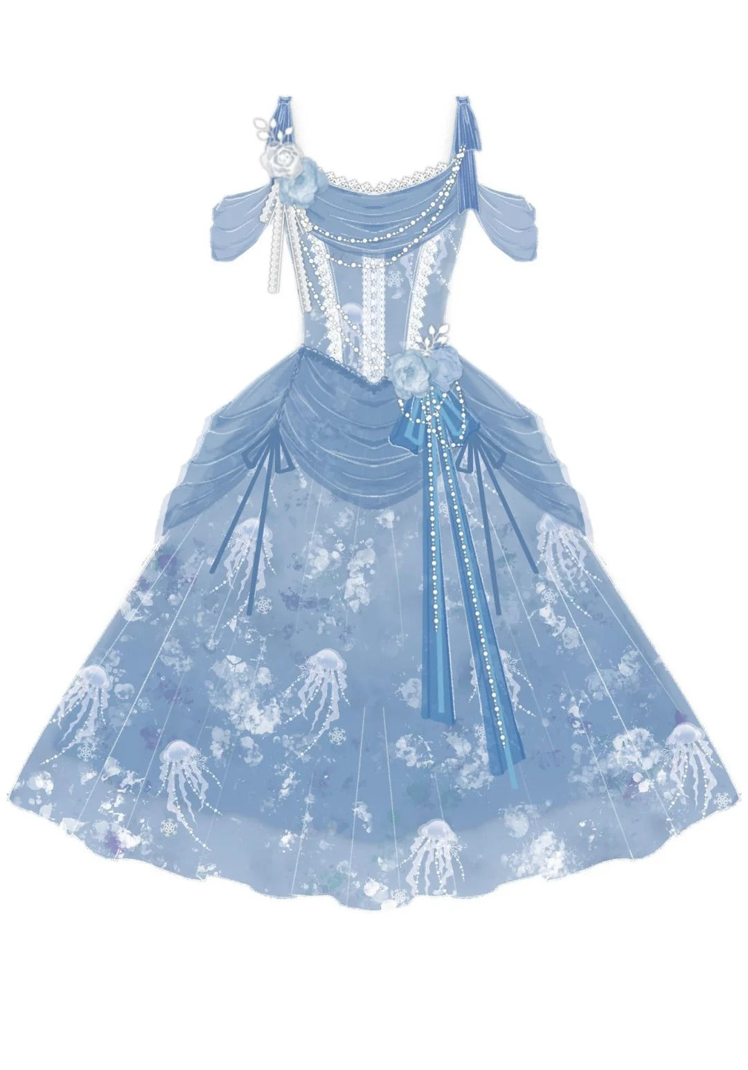 Girlhomeshops-Blaues süßes, modisches, kurzes Tüll-Heimkehrkleid, Geburtstagskleid, gh5344