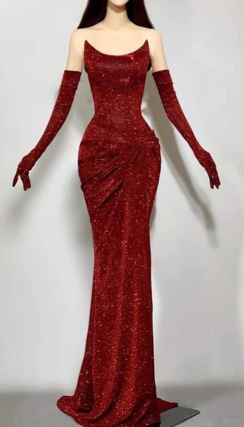 Girlhomeshops-Burgundy shiny long sequined mermaid slim prom dress evening dress party dressGold Fashion Elegant Velvet Long Mermaid Slim Prom dress Evening Dress Party Dress gh4997