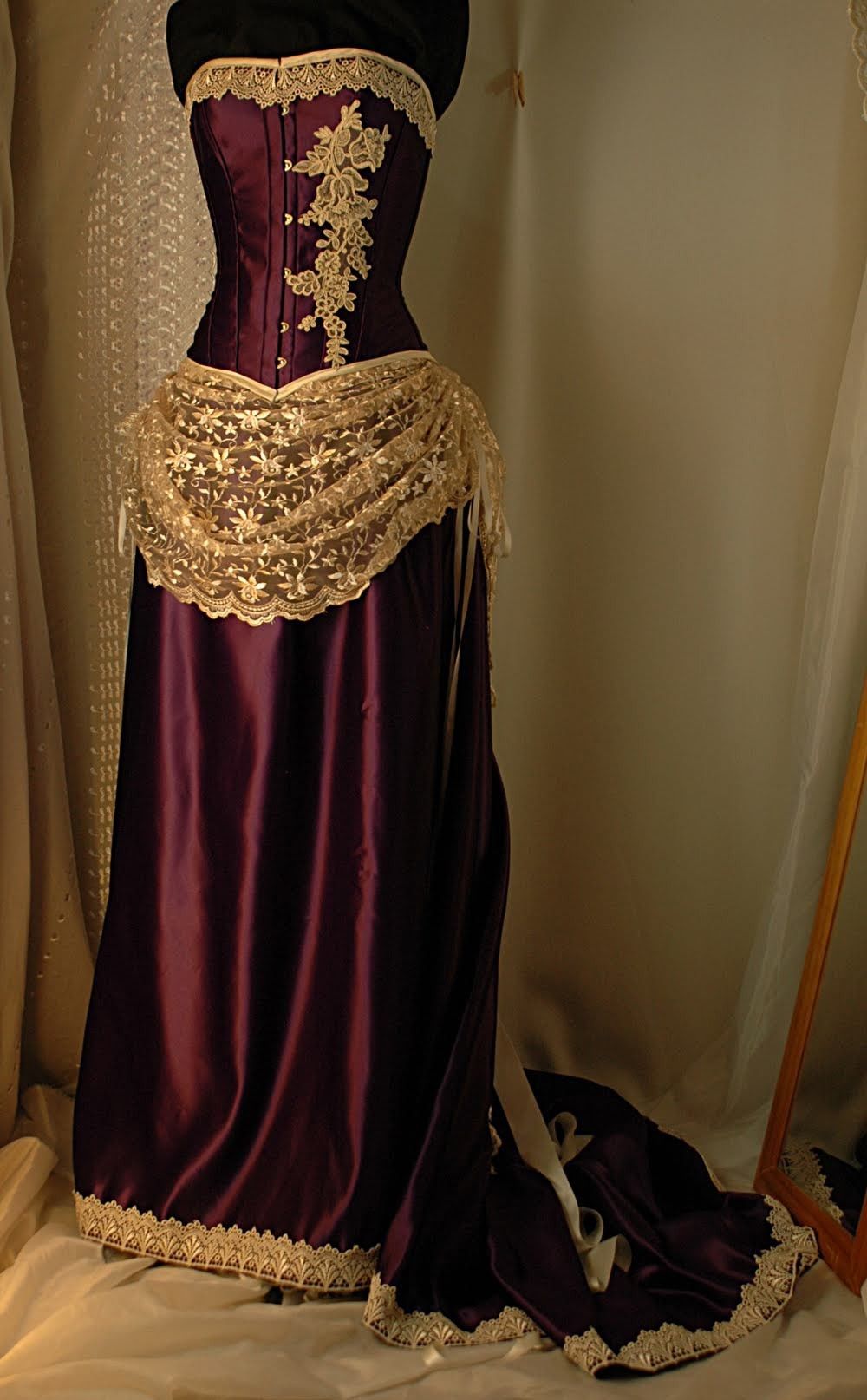 girlhomeshops--Royal Blue/Burgundy Retro Elegant Long Floor-Length Ball Gown gh5667
