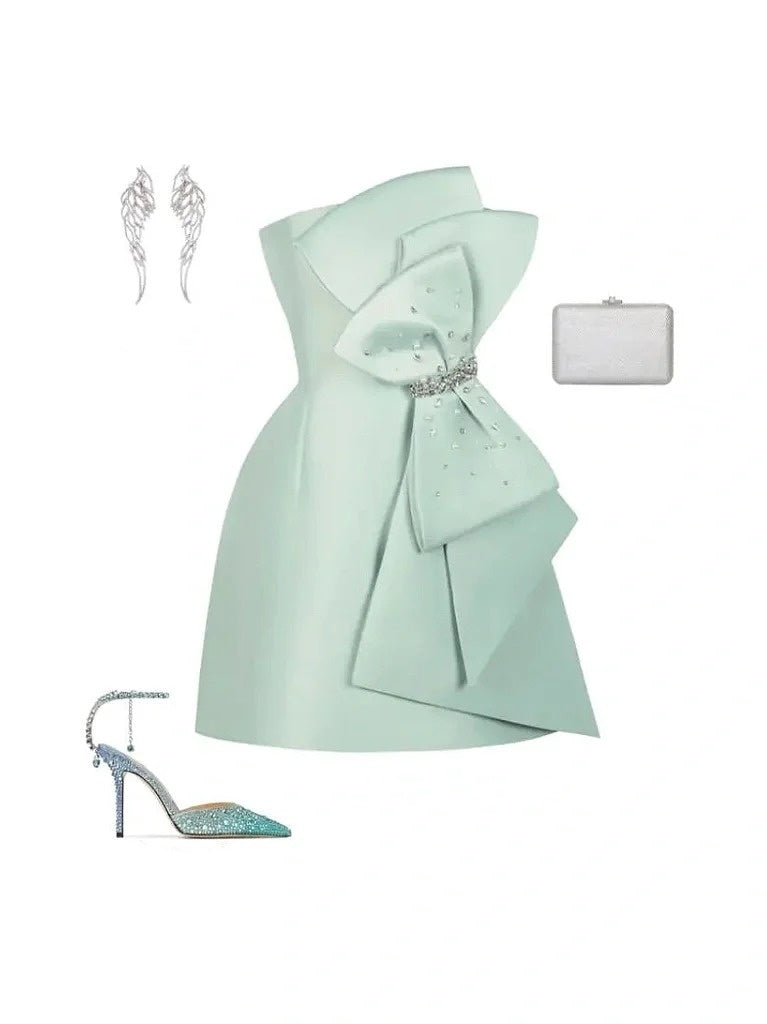 Mint Green Short Homecoming Dress Prom Dress Evening Dress Party Dress gh4355