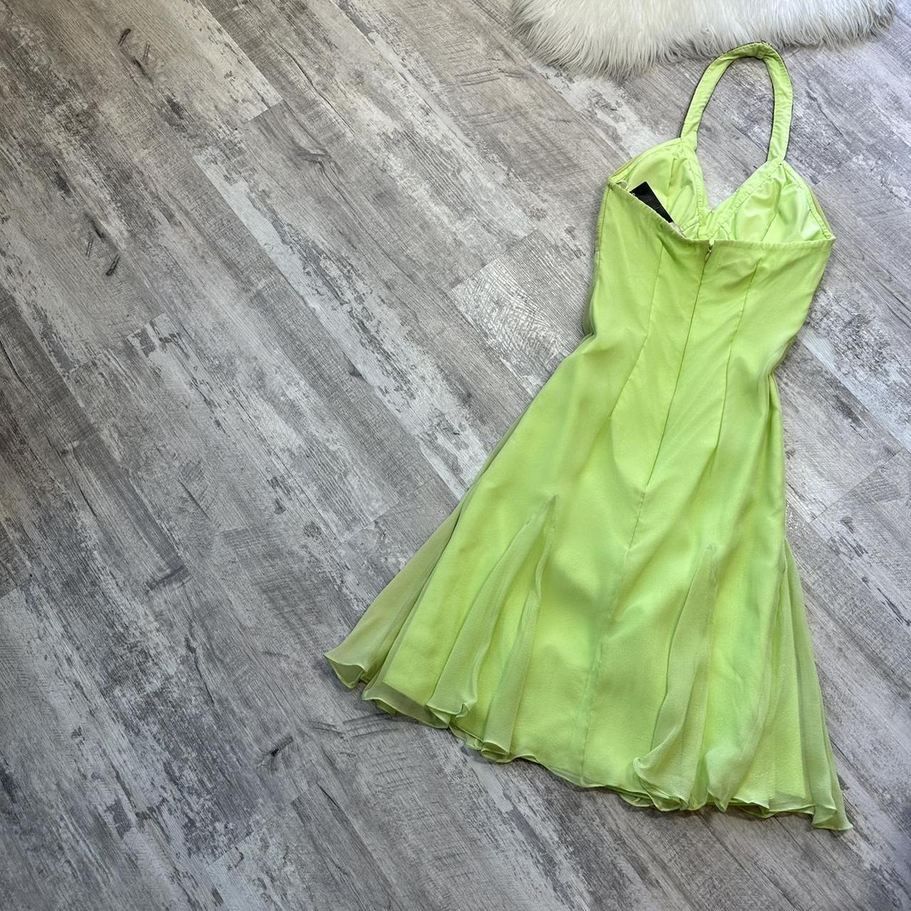 Robe de soirée courte verte à perles, tenue de soirée gh4312