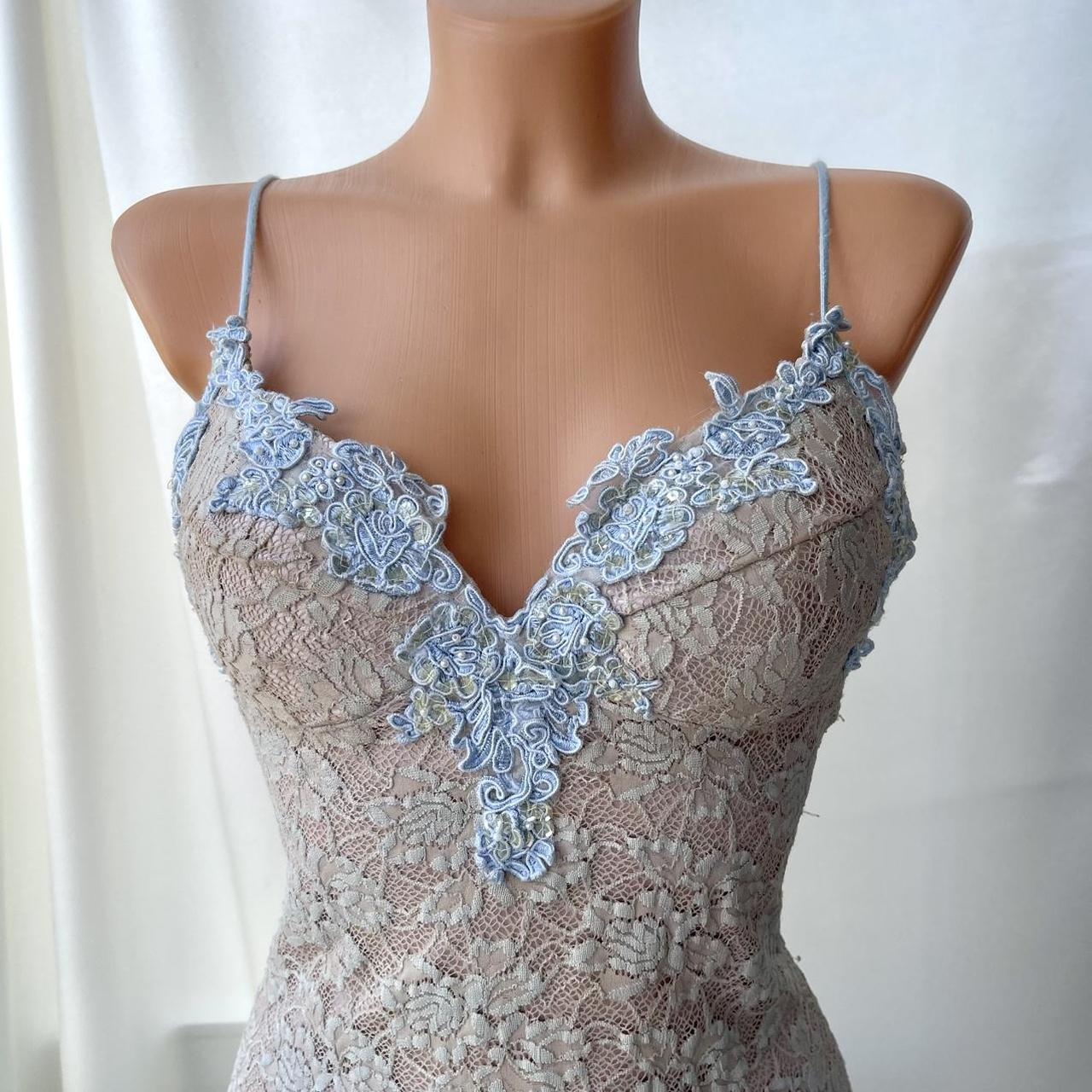 Girlhomeshops--Light blue exquisite lace short homecoming dress birthday party dress gh5490