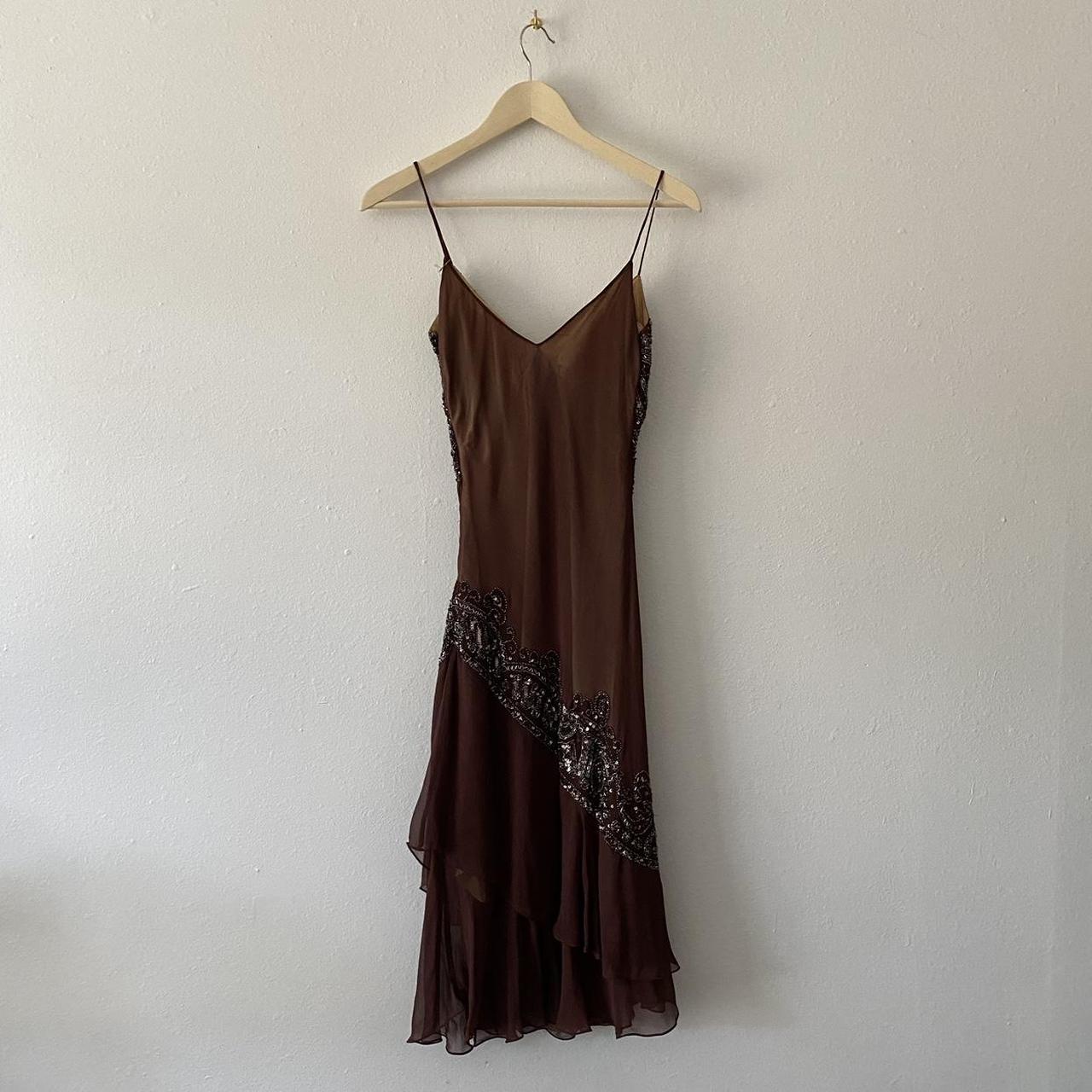 Girlhomeshops-Brown Beaded Short Chiffon Homecoming Dress Birthday Party Dress gh5086