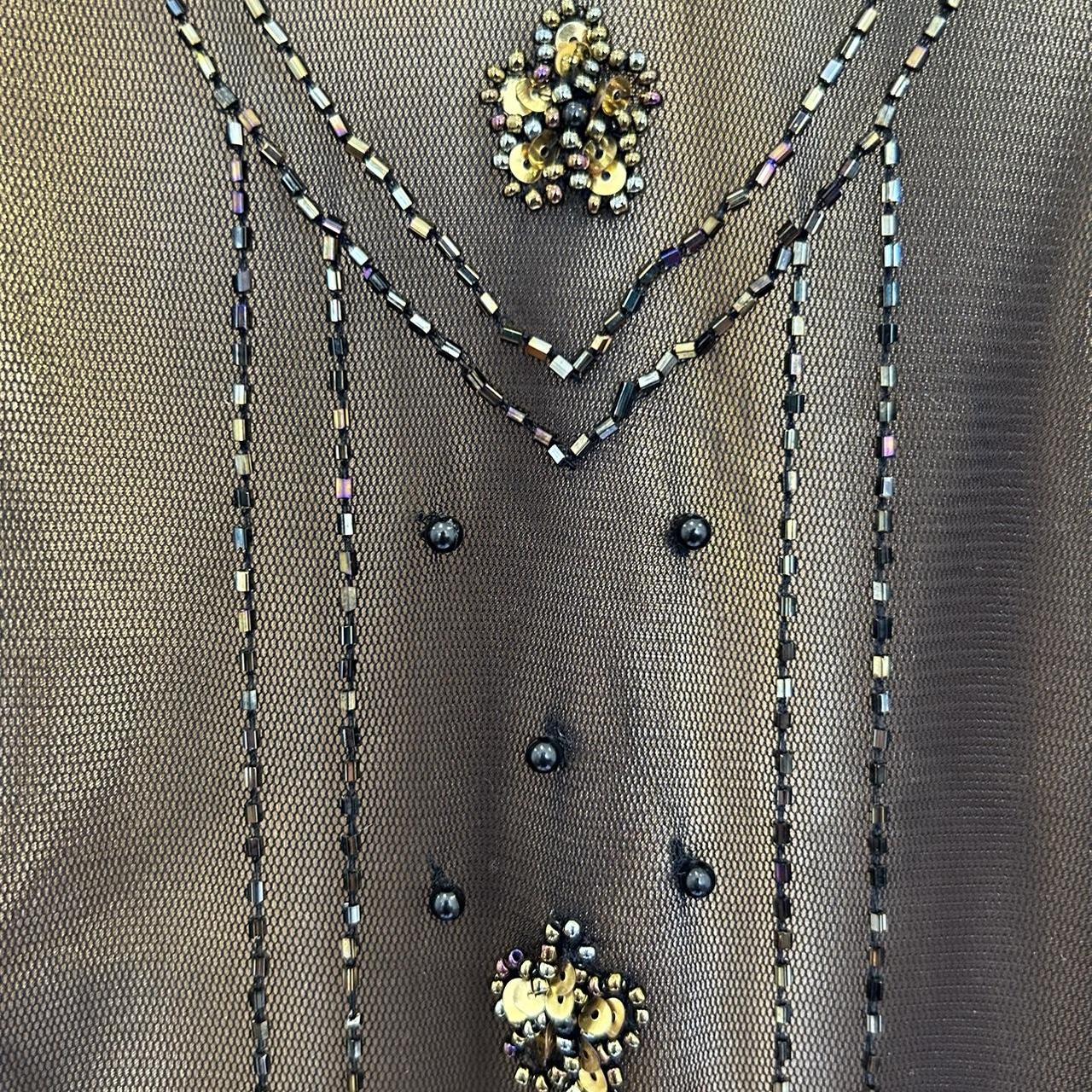 Robe de soirée longue en mousseline de soie, satin et tulle, élégante et raffinée, style vintage, marron doré, avec perles, gh3723