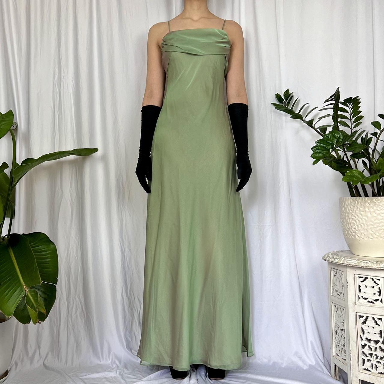Green Shiny Fashion Vintage Elegant Spaghetti Strap Long Chiffon Tulle Ball Gown Evening Dress Party Dress Prom Dress gh3714