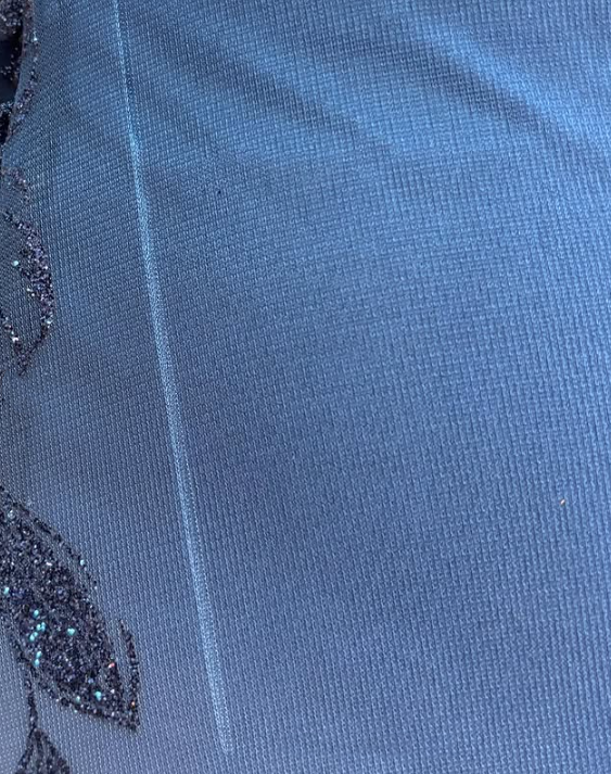 Robe de soirée longue en mousseline de soie à volants, bleu brillant, exquise, épaules dénudées, robe de soirée gh3390