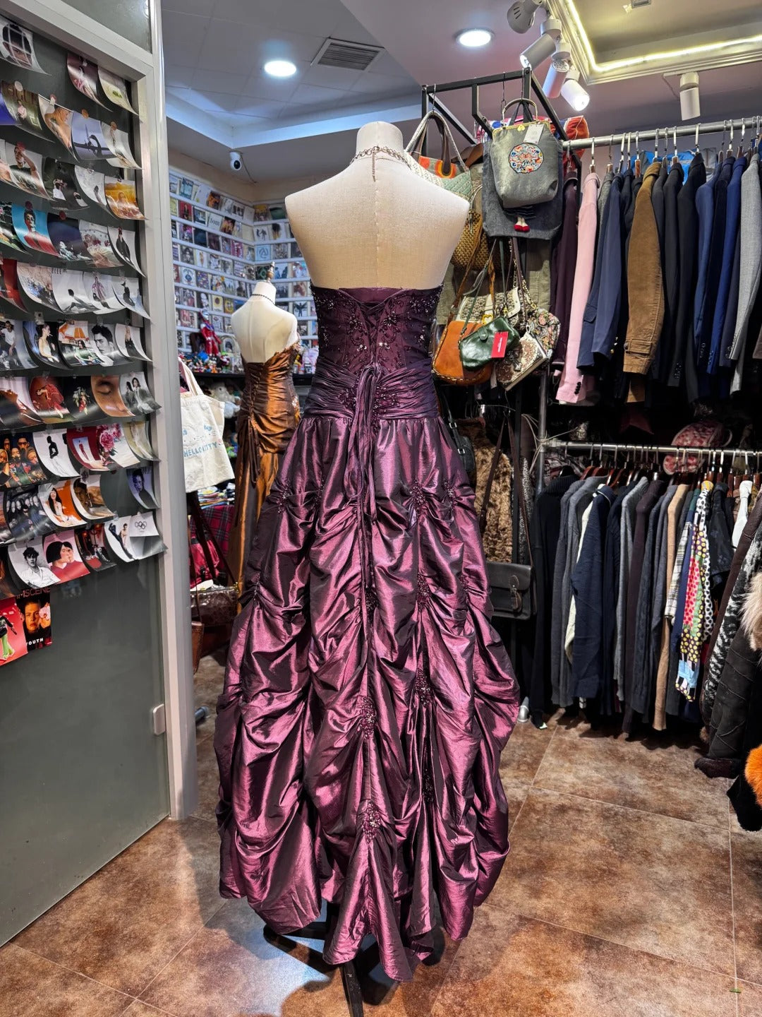 Robe de soirée longue élégante et exquise, style vintage, avec perles violettes, gh4214