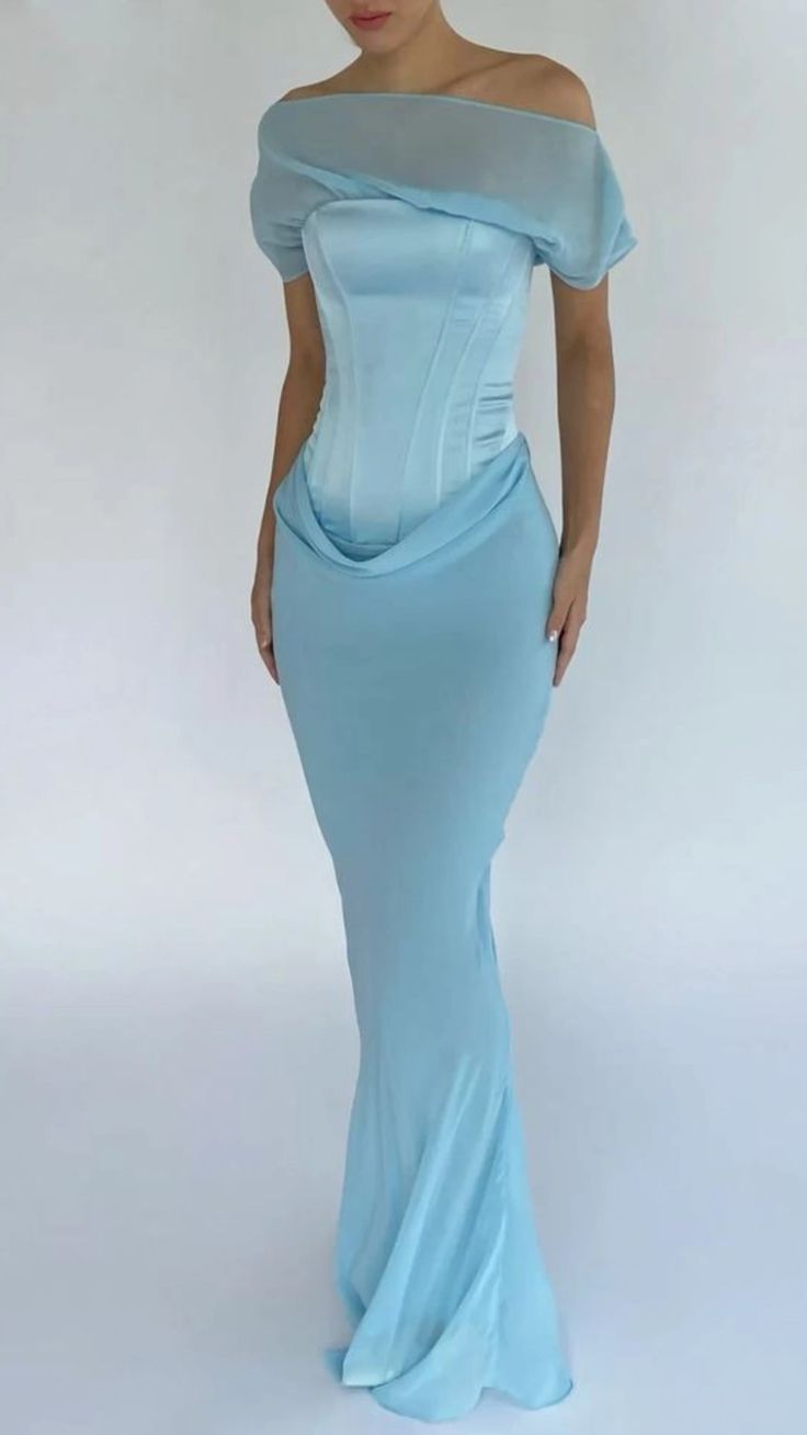 Girlhomeshops-Blue Fairy Retro Fashion Long Corset Chiffon Prom Dress Evening Dress Party Dress gh5256