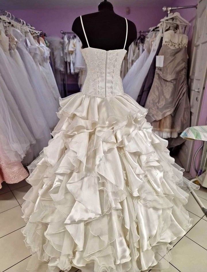 Robe de soirée en satin et tulle pour adulte, robe de mariée, robe de cérémonie, ligne A, élégante et unique, à la mode ivoire, gh3555