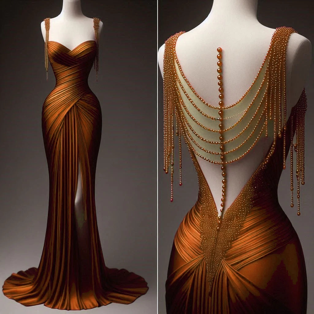 Girlhomeshops-Roter Satin, exquisiter perlenbesetzter herzförmiger Ausschnitt, sexy, rückenfrei, geschlitzt, langes Satin-Ballkleid, Abendkleid, Geburtstagspartykleid, gh5381