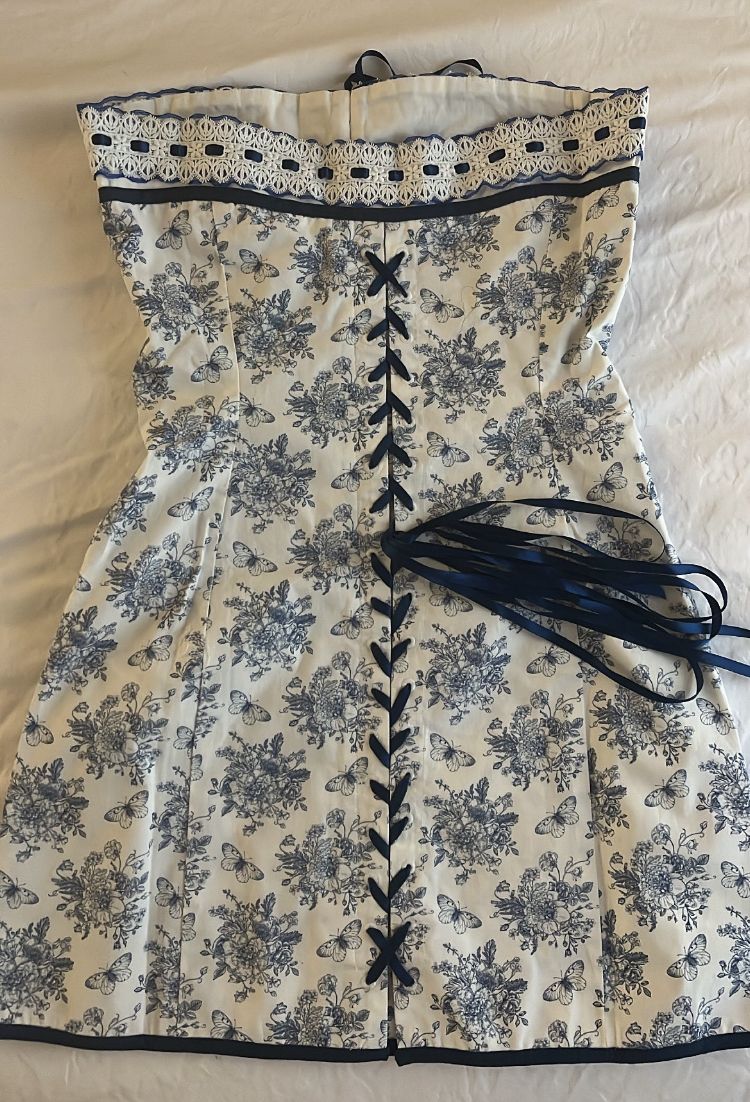 girlhomeshops-- Blue floral elegant short chiffon homecoming dress for girls garden party dress blue and white porcelain gh5720