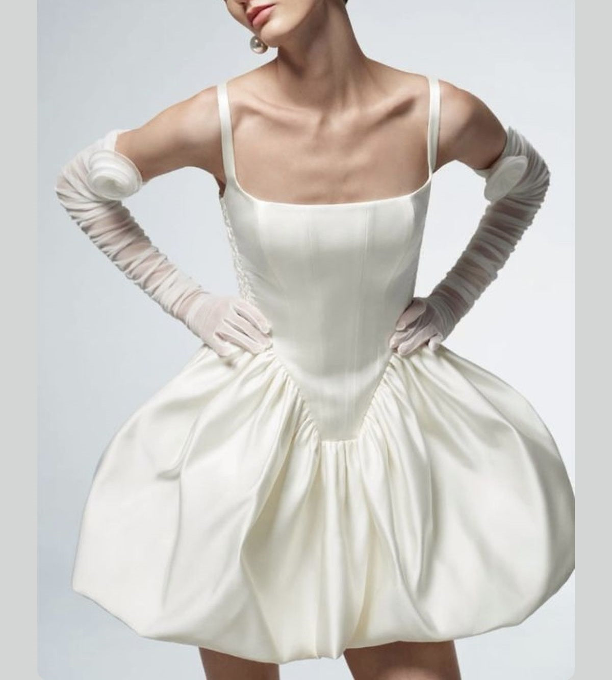 Girlhomeshops-Ivory white fashion simple short homecoming dress birthday party dress gh5399