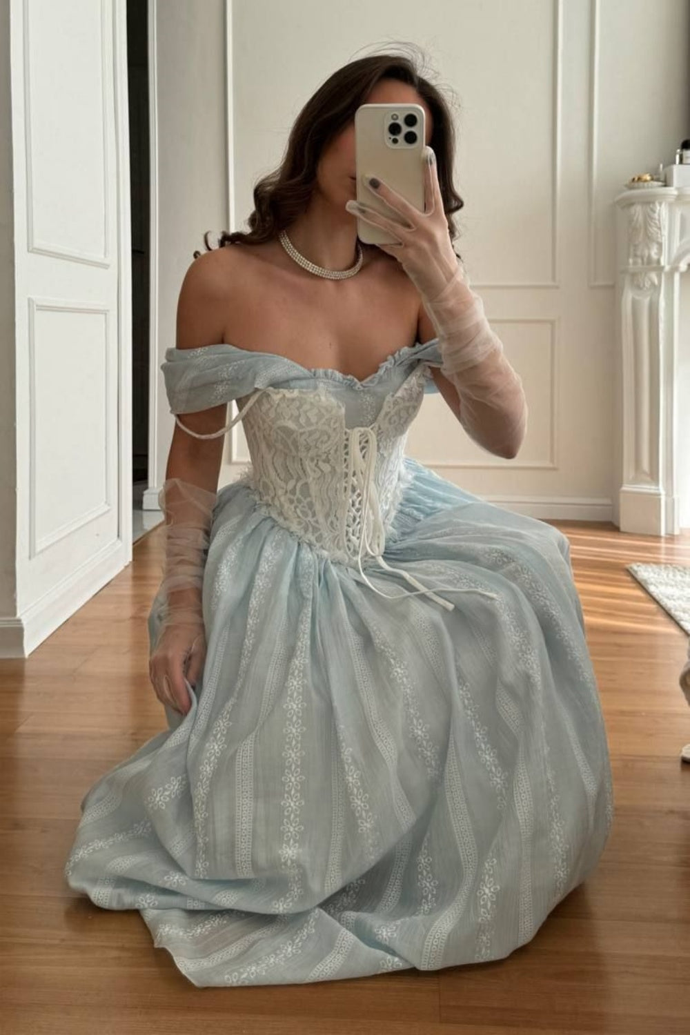 Robe de soirée bleue, robe de bal, robe de remise de diplôme gh6600