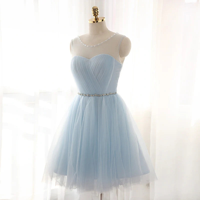 Charming A-line tulle short prom dress,homecoming dresses 7671
