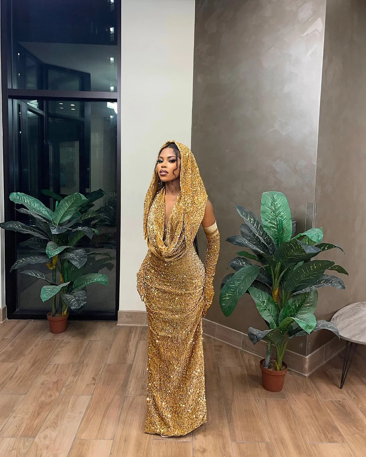 Red Shiny Pretty V Neck Long Bodycon Sexy Sequined Prom Dress Formal Evening Gown Party Dress gh3414