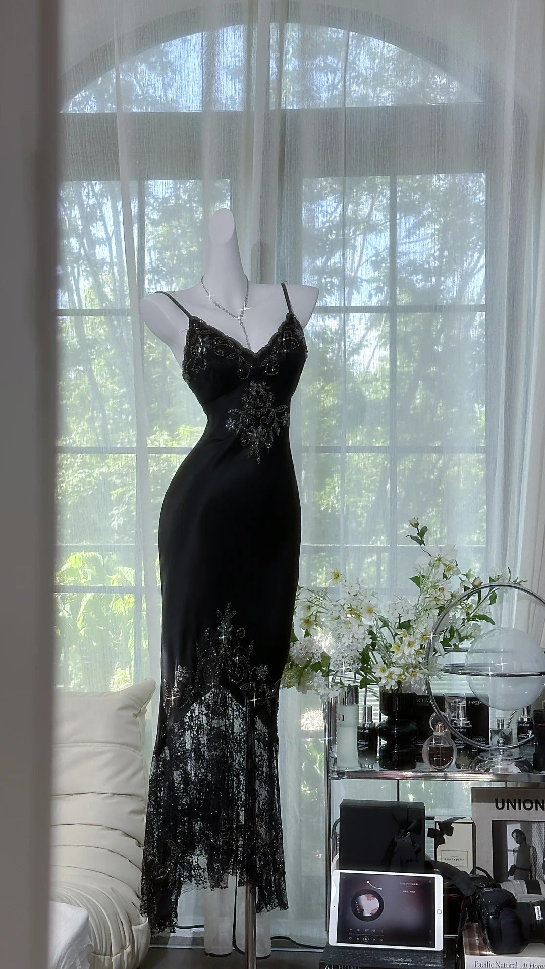Black And Silver Dress Prom Black shiny vintage exquisite beaded satin lace long homecoming dress girlhomeshops Black And Silver Dress Prom Black shiny vintage exquisite beaded satin lace long homecoming dress girlhomeshops