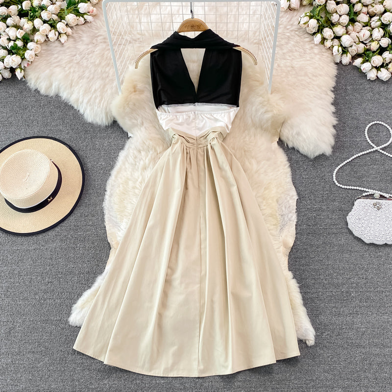 Stylish Halterneck Backless Dress A Line Fashion Dress 10926