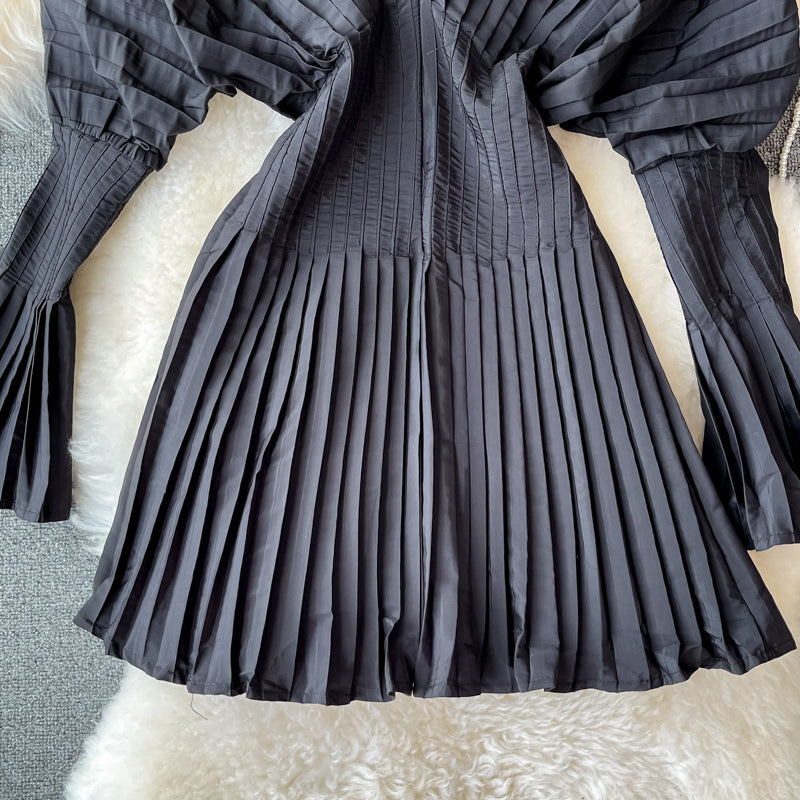 Unique V Neck Long Sleeve Dress Fashion Dress 10911