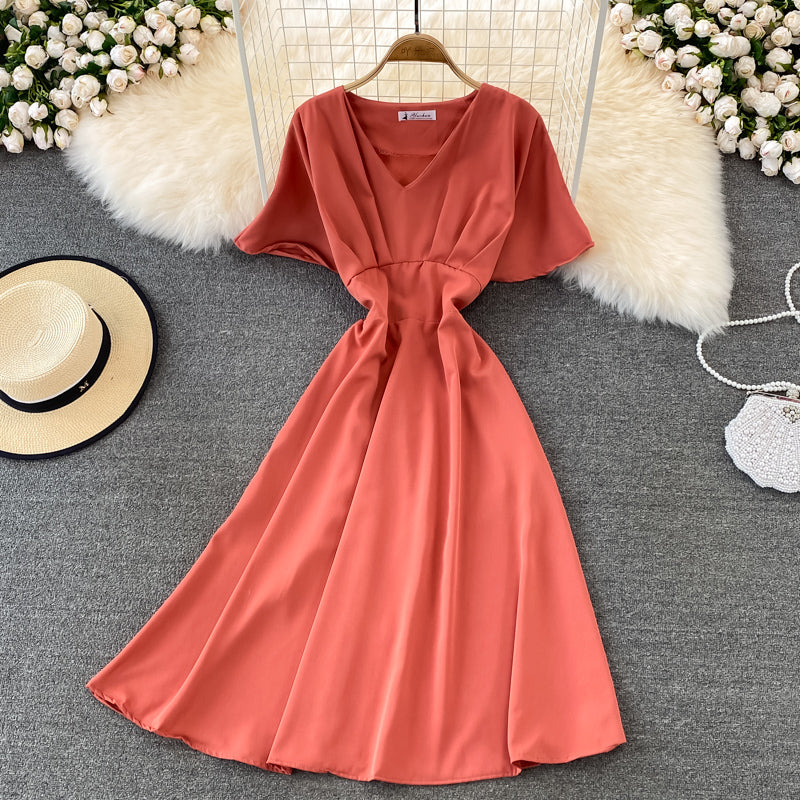 Cute A Line V Neck Short Dress Fashion Dress 10861