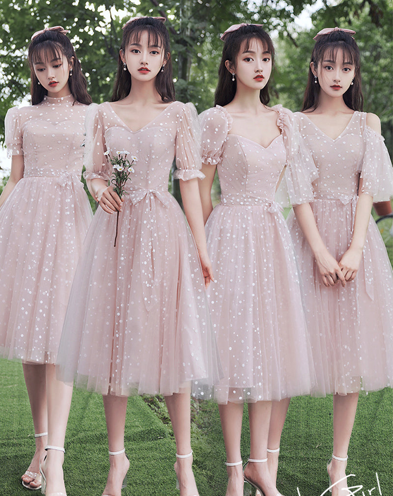 Cute tulle short prom dress party dress 8405