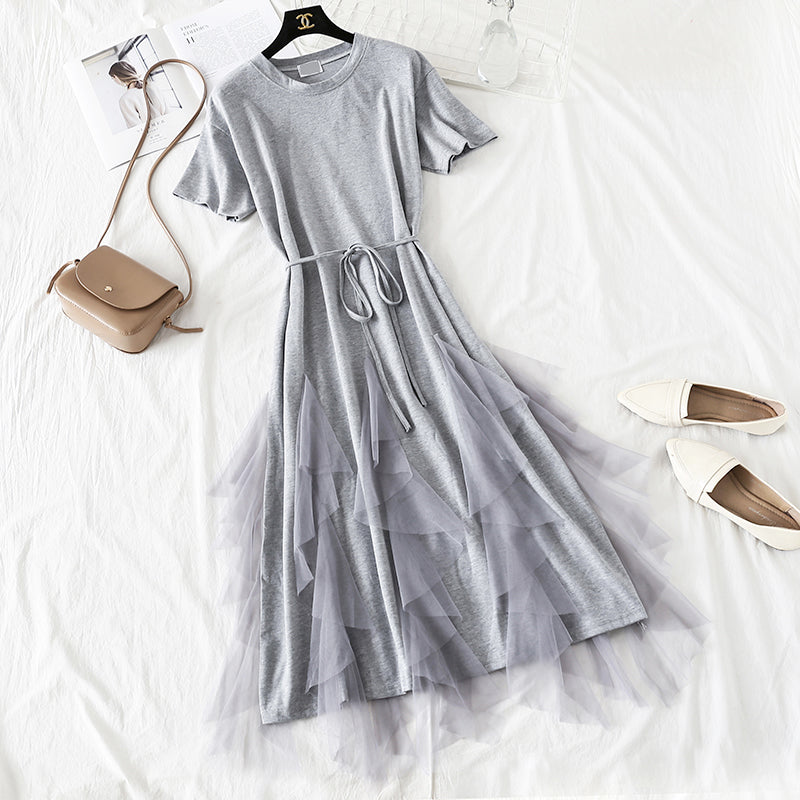 Mesh cucito fata super fata dolce vestito 4334