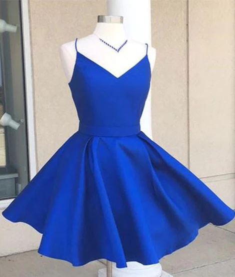 Short Blue Prom Dress Homecoming Dresses Graduation School Party Gow girlhomeshops