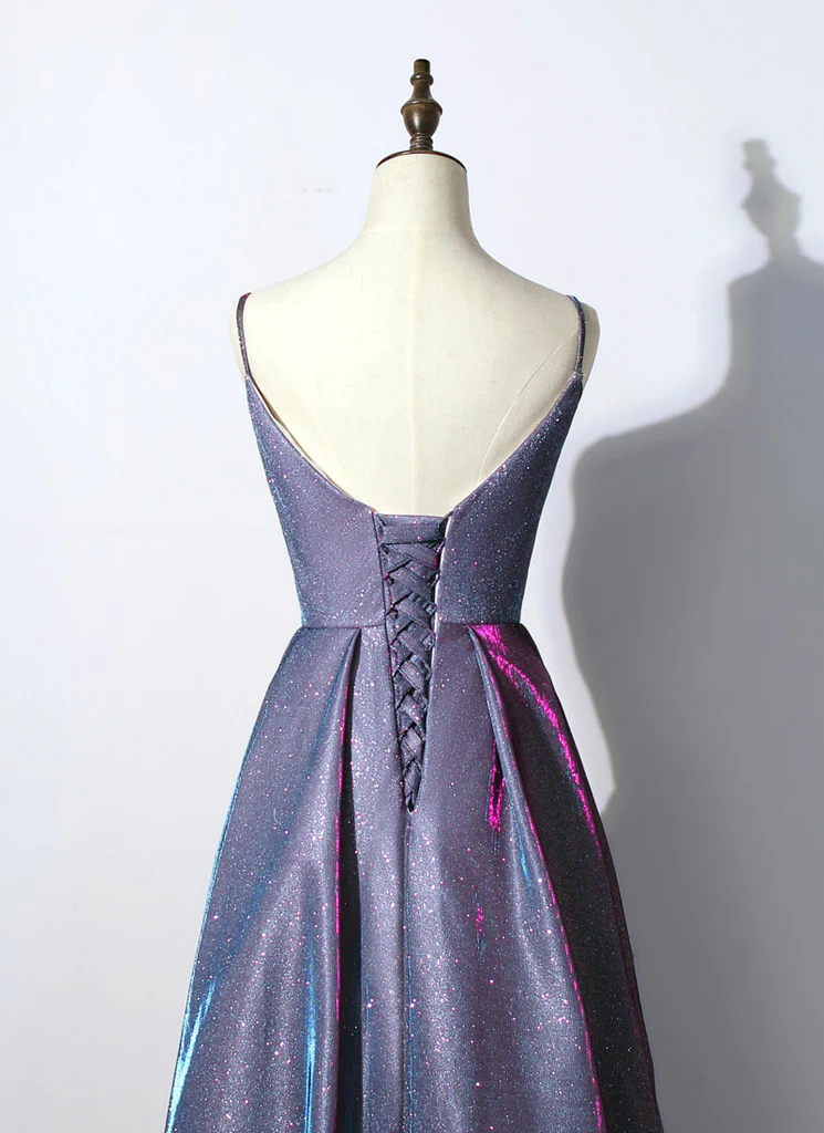 Belle robe de soirée longue à bretelles, robe de bal longue au sol à décolleté en cœur gh268