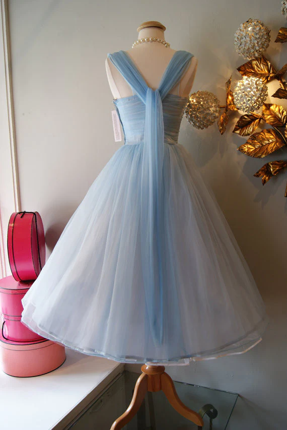 Vintage Homecoming Dress 1950s Prom Dress Homecoming Dress Vintage Blue Homecoming Dress Vintage Prom Dress gh800